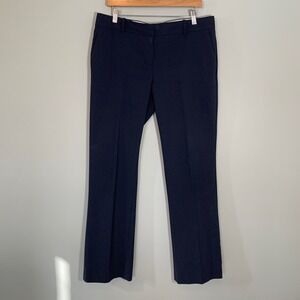 Ann Taylor Womens Navy Blue Straight Leg Stretch Dress Pants Size 10